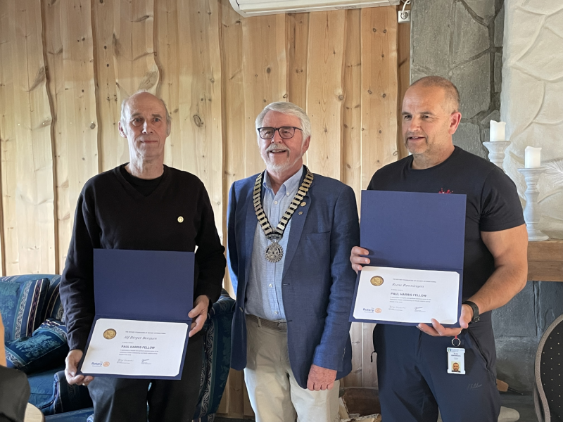 Utdeling av Paul Harris Fellow